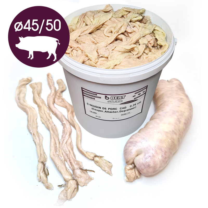 boyaux naturel chaudin de porc pour saucissons sec