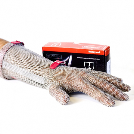 Gant de boucher en maille inox et manchette 15cm Gant de boucher en maille inox et manchette 15cm