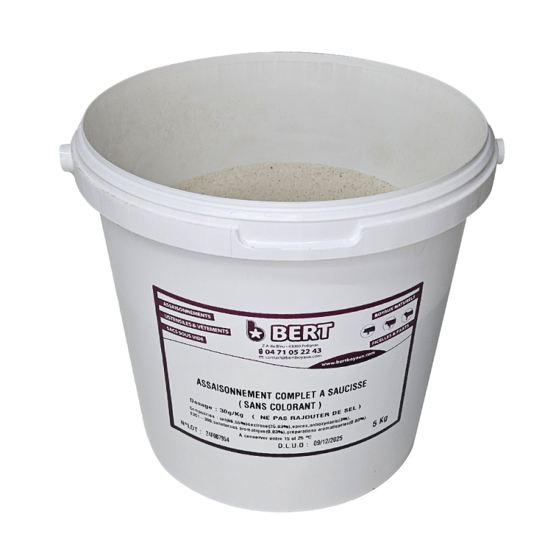 Complet Saucisse Sans Colorant 5 KG Complet Saucisse Sans Colorant 5 KG