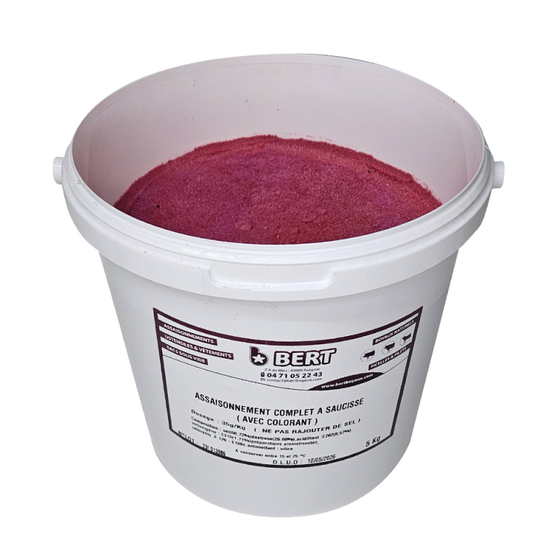 Complet Saucisse Avec Colorant 5KG Complet Saucisse Avec Colorant 5KG